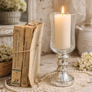 Vaso Con Piedistallo Argento