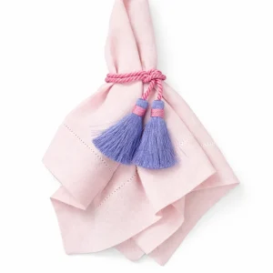 Tovagliolo Lilla Con Orlo A Giorno