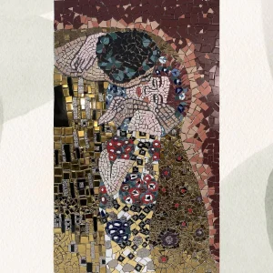 Kit mosaico IL BACIO DI KLIMT (ceramica - trencadis - diretta)