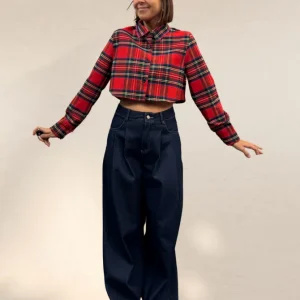 CAMICIA TARTAN CORTA - Fun Art Lab