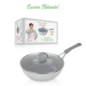 Wok 28 cm con coperchio
