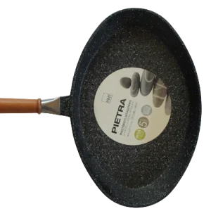 PESCERA ANTIADERENTE PIETRA CON MANICO IN LEGNO