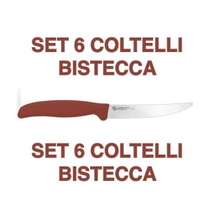 Set coltelli da bistecca (6) – mezzo Dentati – serie BBQ – Cm 12