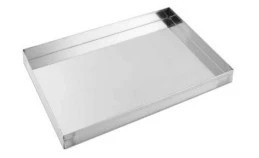 TEGLIA PER FORNETTO IN LAMIERA INOX A. 430 400X360XH25