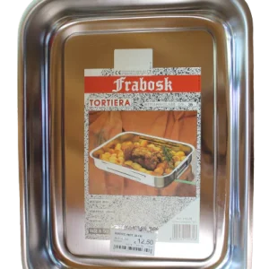 TEGLIA RETTANGOLARE ACCIAIO INOX 35x25cm