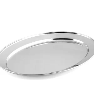 VASSOIO ACCIAIO INOX OVALE