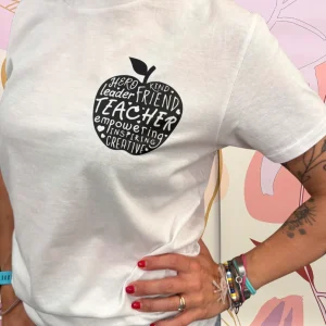 T-SHIRT TEACHER APPLE - Hand made